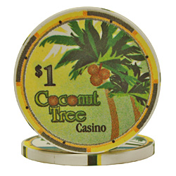 10 g Ceramic Coconut Tree Chip - $1