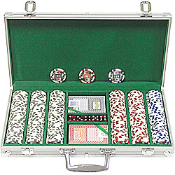 300 11.5g 4 Aces Poker Chip Set w/Aluminum Case