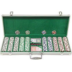 500 11.5g 4 Aces Poker Chip Set w/Aluminum Case