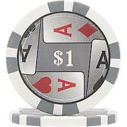11.5g 4 Aces Poker Chip $1
