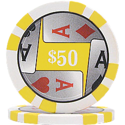 11.5g 4 Aces Poker Chip $50