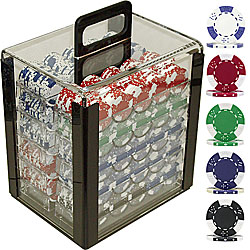 1000 pc LUCKY CROWN 11.5g Poker Chip Set in Acrylic Carrier