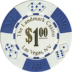 Landmark Casino $1 Lucky Crown 11.5g Poker Chips