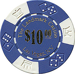 Landmark Casino $10 Lucky Crowns 11.5g Poker Chips