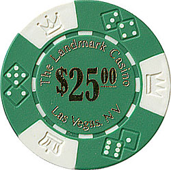 Landmark Casino $25 Lucky Crowns 11.5g Poker Chips