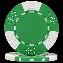 GREEN Lucky Crown 11.5g Poker Chips