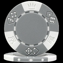 GRAY Lucky Crown 11.5g Poker Chips