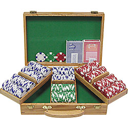 300 Chip Ace/King Suited 11.5g Set w/Genuine Oak Case