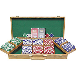 500 Chip Ace/King Suited 11.5g Set w/Genuine Oak Case