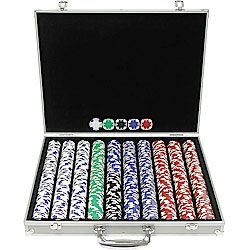 1000 11.5G Holdem Poker Chip Set w/Aluminum Case