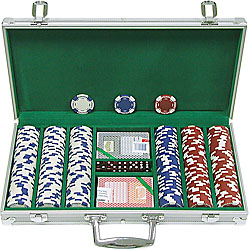300 11.5G Holdem Poker Chip Set w/Aluminum Case