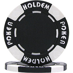 BLACK 11.5gm Suit Holdem Poker Chip