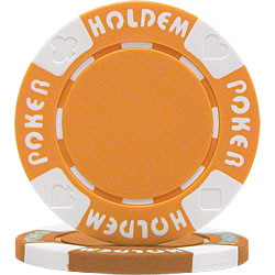 ORANGE 11.5gm Suit Holdem Poker Chip