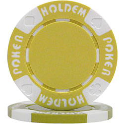 YELLOW 11.5gm Suit Holdem Poker Chip