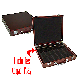 Cigar Tray Poker Chip Case - 300 Capacity
