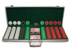500 11.5 Gram SUITED Chips in SILVER ALUM Case