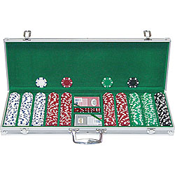 500 11.5 Gram DICE-STRIPED Chips in ALUM Case