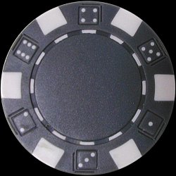 GRAY 11.5 Gram STRIPED DICE Chip