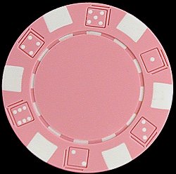 PINK 11.5 Gram STRIPED DICE Chip
