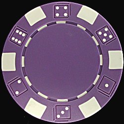 PURPLE 11.5 Gram STRIPED DICE Chip