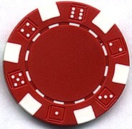 RED 11.5 Gram STRIPED DICE Chip