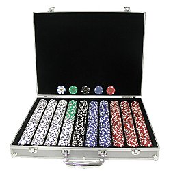1000 Landmark Casino 11.5 Gram Poker Chips w/ in ALUM Case