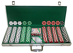 500 Landmark Casino 11.5 Gram Poker Chips w/ in ALUM Case