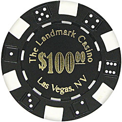 BLACK 11.5 Gram Landmark Casino Poker Chips