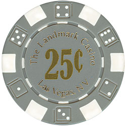 GRAY 11.5 Gram Landmark Casino Poker Chips
