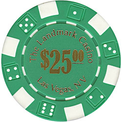 GREEN 11.5 Gram Landmark Casino Poker Chips
