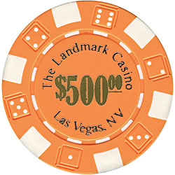 ORANGE 11.5 Gram Landmark Casino Poker Chips