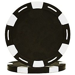 11.5 g Monaco Six Stripe Poker Chip- Black