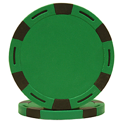 11.5 g Monaco Six Stripe Poker Chip-Green