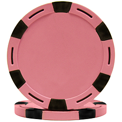 11.5 g Monaco Six Stripe Poker Chip- Pink