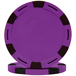 11.5 g Monaco Six Stripe Poker Chip - Purple