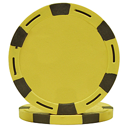 11.5 g Monaco Six Stripe Poker Chip- Yellow