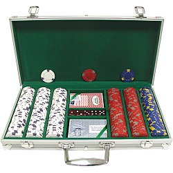 300 13 gm Pro Clay Casino Chips w/ Aluminum Case