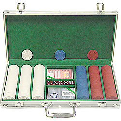 300 10g Casino Dice Composite Poker Chip Set w/Aluminum Case