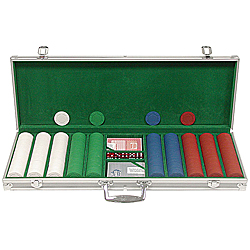 500 10g Casino Dice Composite Poker Chip Set w/Aluminum Case