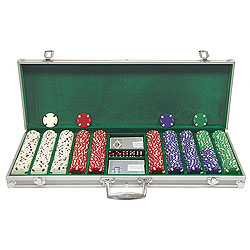 500 Chip Texas Hold'Em set w/ Aluminum Case