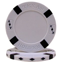 WHITE Texas Holdem Chip 11.5 gram