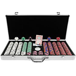 650 Chip Tri-Color Triple Crown Set w/Aluminum Case