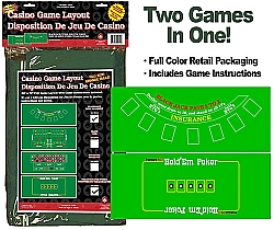Blackjack and TX Holdem 2 Sided Layout 36 x 72 inch