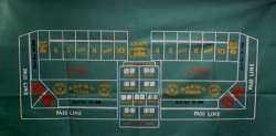 Craps Layout 36 x 72 inch