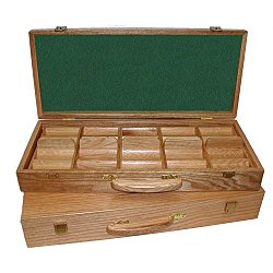 OAK  500 Chip Capacity Case - WOOD