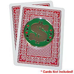 Silver and Green Dollar Sign Card Cover