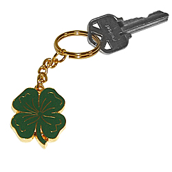 Lucky Four Leaf Clover Shaped Key Chain