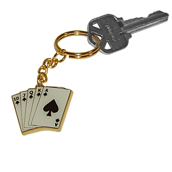 Royal Flush Card Shaped Key Chain