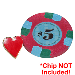 Suited Red Heart Lapel Pin