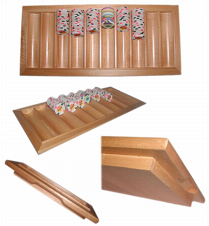 Oak Black Jack Table Tray - Holds 500 Chips